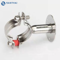 Sanitary Stainless Steel Pipe Holder with Base plate